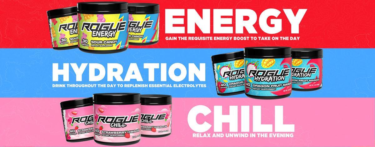 How To Use Rogue Energy, Rogue Hydration, and Rogue Chill Gaming Drink Products