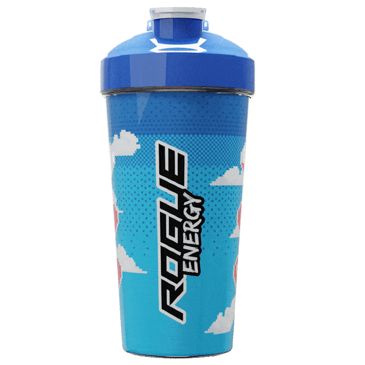 Rogue Energy Gaming Energy Drink Hit Points Shaker Cup GIF