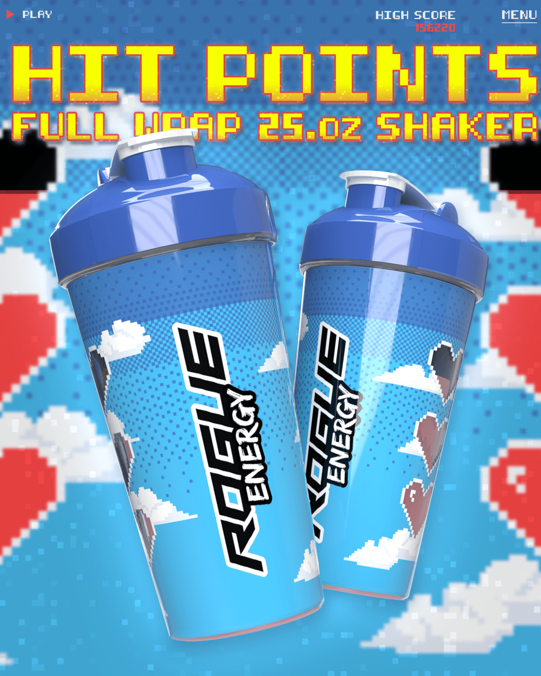 Rogue Energy Gaming Energy Drink Hit Points Shaker Cup Promo