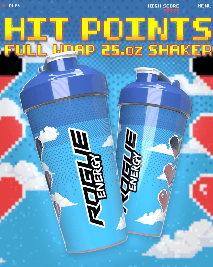 Rogue Energy Gaming Energy Drink Hit Points Shaker Cup Promo