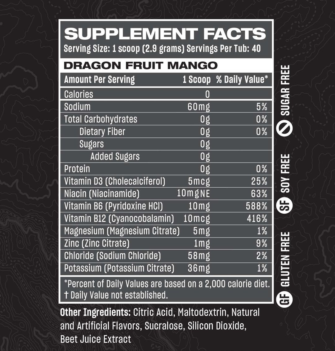 rogue hydration dragon fruit mango gaming drink. zero sugar, great tasting, alternative to gfuel