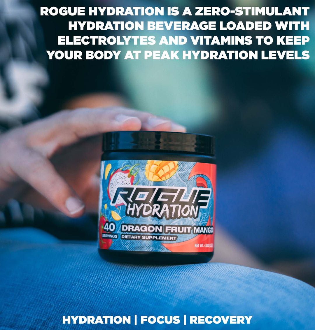 Rogue Hydration Dragon Fruit Mango Gaming Drink Supplement