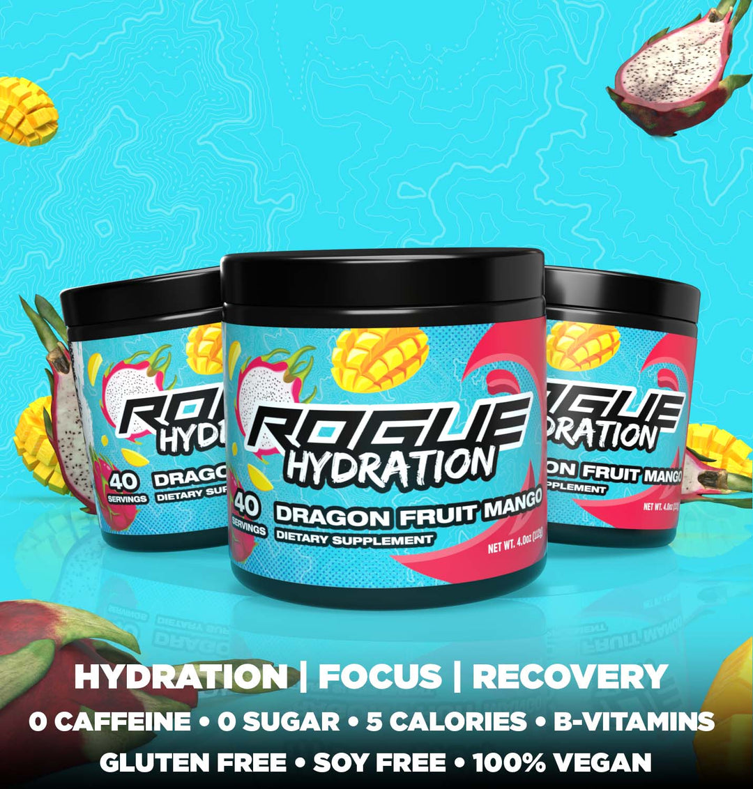 Rogue Hydration Dragon Fruit Mango Gaming Drink Supplement