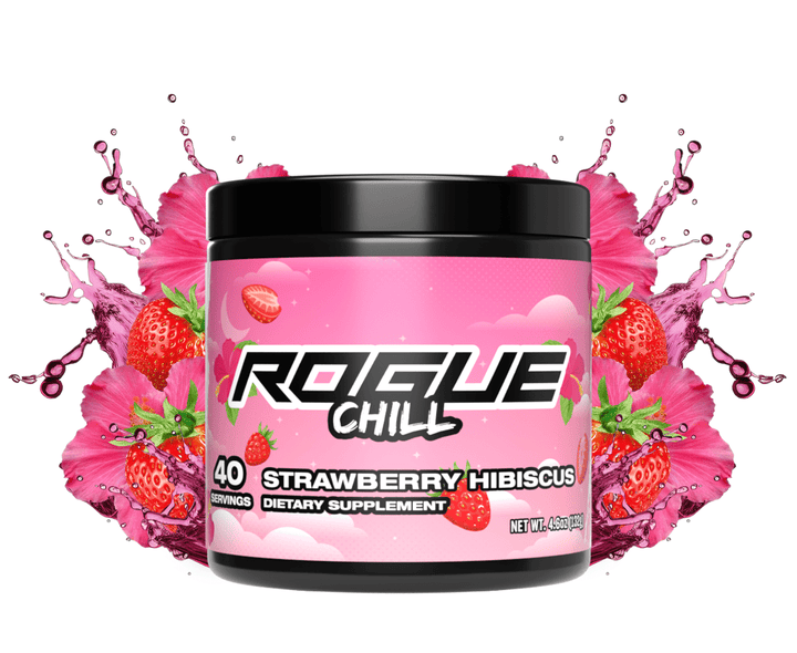Rogue Chill Gaming Drink Supplements Strawberry Hibiscus Splash Tub