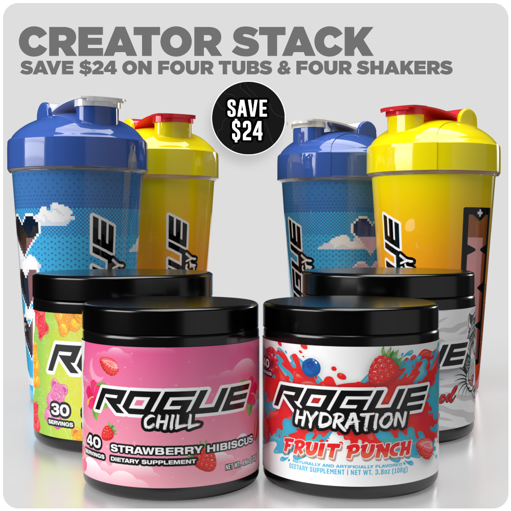 Rogue Energy Gaming Drink, best gaming energy drink, esports drink, gamer energy drinks, easy sponsorships for gaming, gaming sponsorships, G Fuel Alternative, Compare to G Fuel, gamers energy drink, gamers fuel, gaming energy, gamersupps, gaming drinks, gg energy, gaming supplement, gamers fuel, drinks for gaming, Energy and focus, gamer energy drink, Creator Stack Bundle
