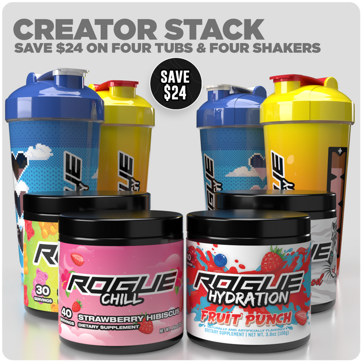 Rogue Energy Gaming Drink, best gaming energy drink, esports drink, gamer energy drinks, easy sponsorships for gaming, gaming sponsorships, G Fuel Alternative, Compare to G Fuel, gamers energy drink, gamers fuel, gaming energy, gamersupps, gaming drinks, gg energy, gaming supplement, gamers fuel, drinks for gaming, Energy and focus, gamer energy drink, Creator Stack Bundle
