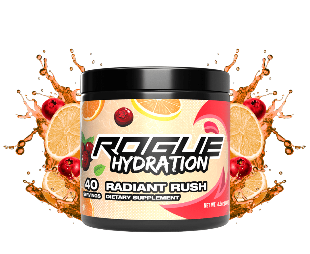 Rogue Hydration Gaming Drink Supplements Radiant Rush Splash Tub