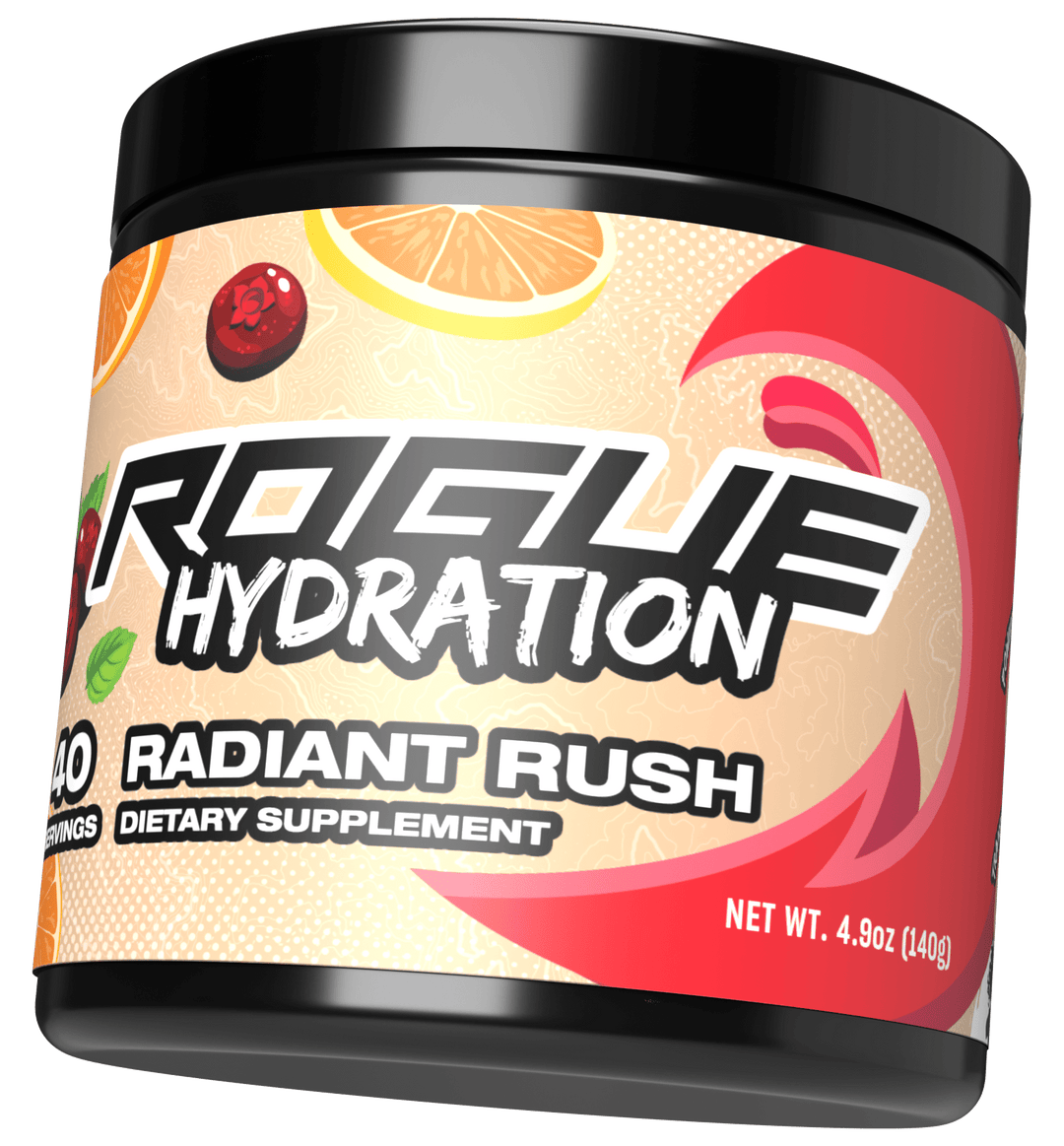 Rogue Hydration Gaming Drink Radiant Rush Tub Left